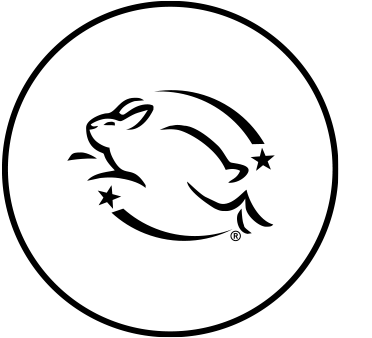 Logo of a fish with a star in a circular frame on a white background
