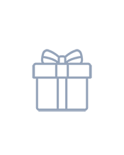 Gift icon on a white background