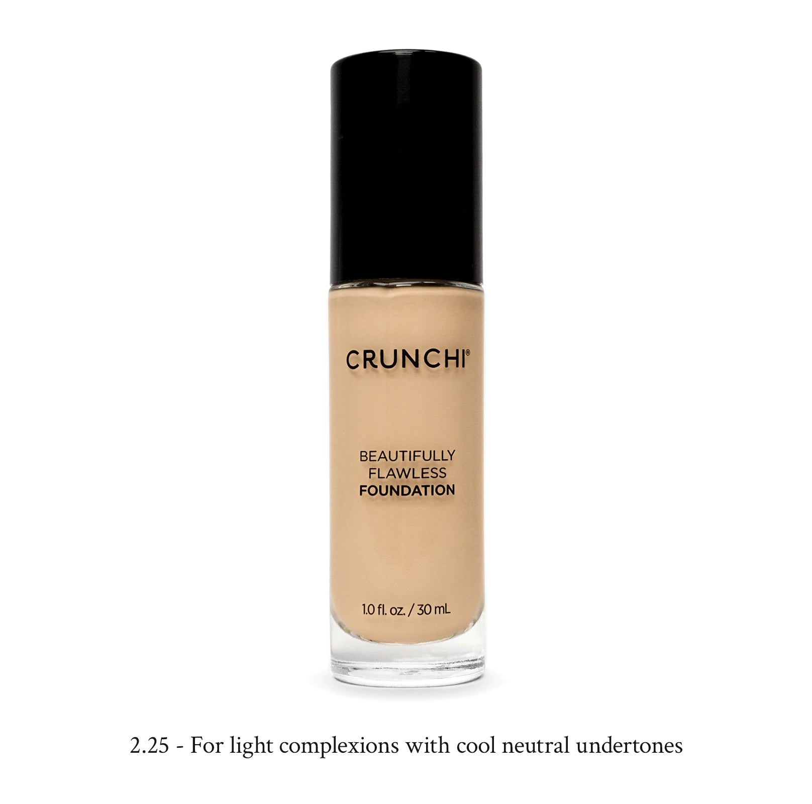 Beautifully Flawless Foundation shade 2.25 bottle on a white background