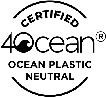 Certified Ocean Plastic Neutral logo with '4ocean' branding on a white background